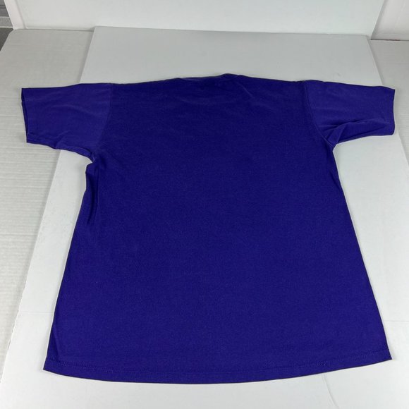 VTG 90s LSU Louisana State Tigers Shirt Adult Fits Medium Purple Faded Tee Tag L - Picture 9 of 15